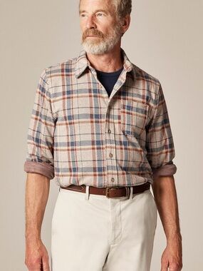 J. Crew Lightweight Seaboard Soft-Knit Plaid Shirt